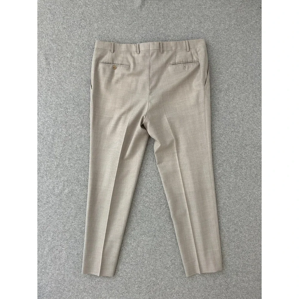 Canali Pants Kei Men 38 Tan Wool Trousers Slacks Italy Luxury Sartorial Business
